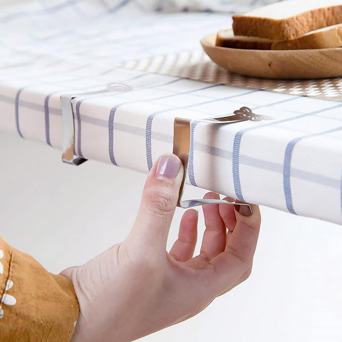 6 Clip Tovaglia Anseom Acciaio Inox - Ferma Tovaglia Per Esterno E Interno - Foto 4