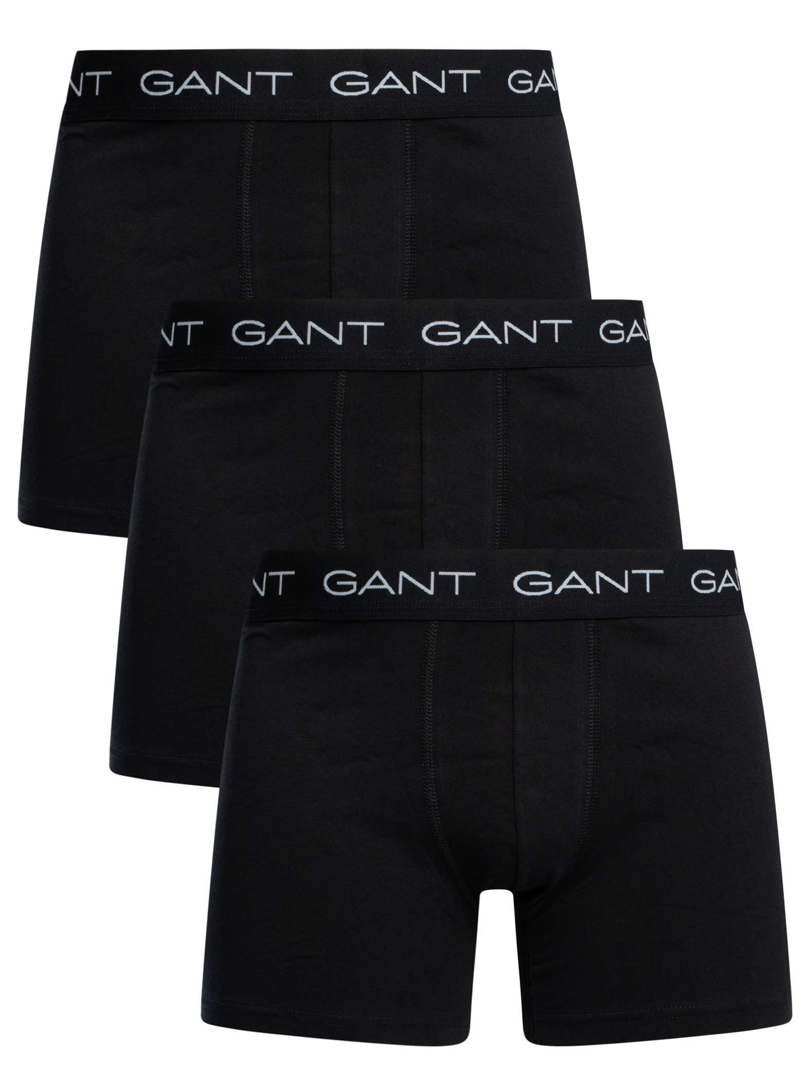 GANT Men's 3 Pack Boxer Briefs, Black, L