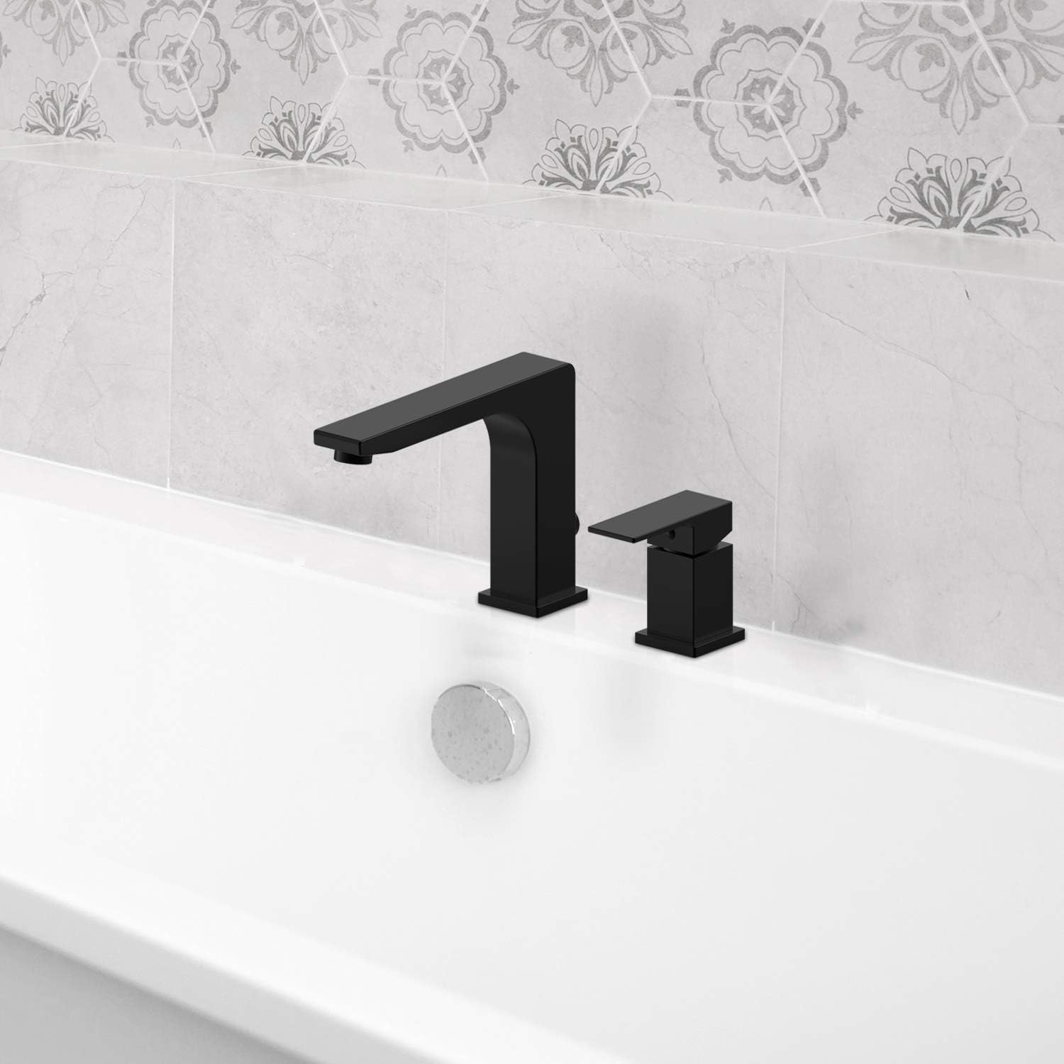 Lowest Price Ultra Faucets Icon Collection Roman Tub Faucet, Rough-in Valve Included (Matte Black)