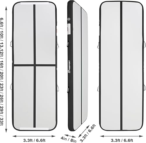 Miniatura 2 de FBSPORT - Colchonetas inflables de entrenamiento de 4 u 8 pulgadas de grosor, pistas de gimnasia para uso en el hogar, animadoras, yoga,