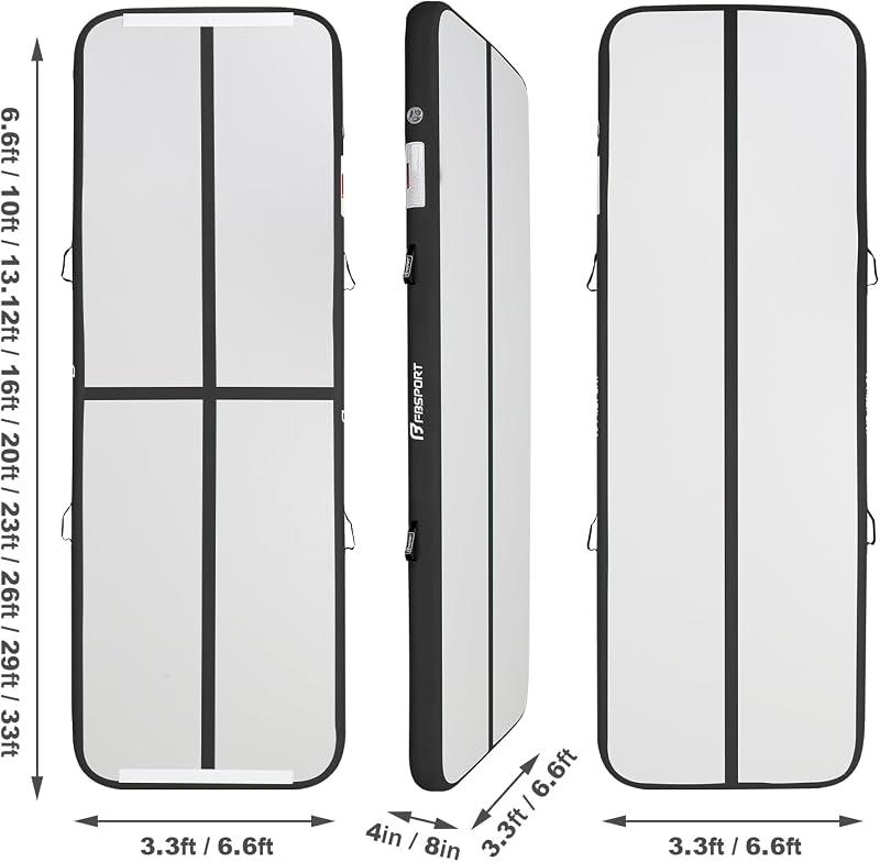 FBSPORT Airtrack Tornaszőnyeg Légpárnás 300x100x20 cm Tornagymnasztika Edzőmatte Légszivattyúval