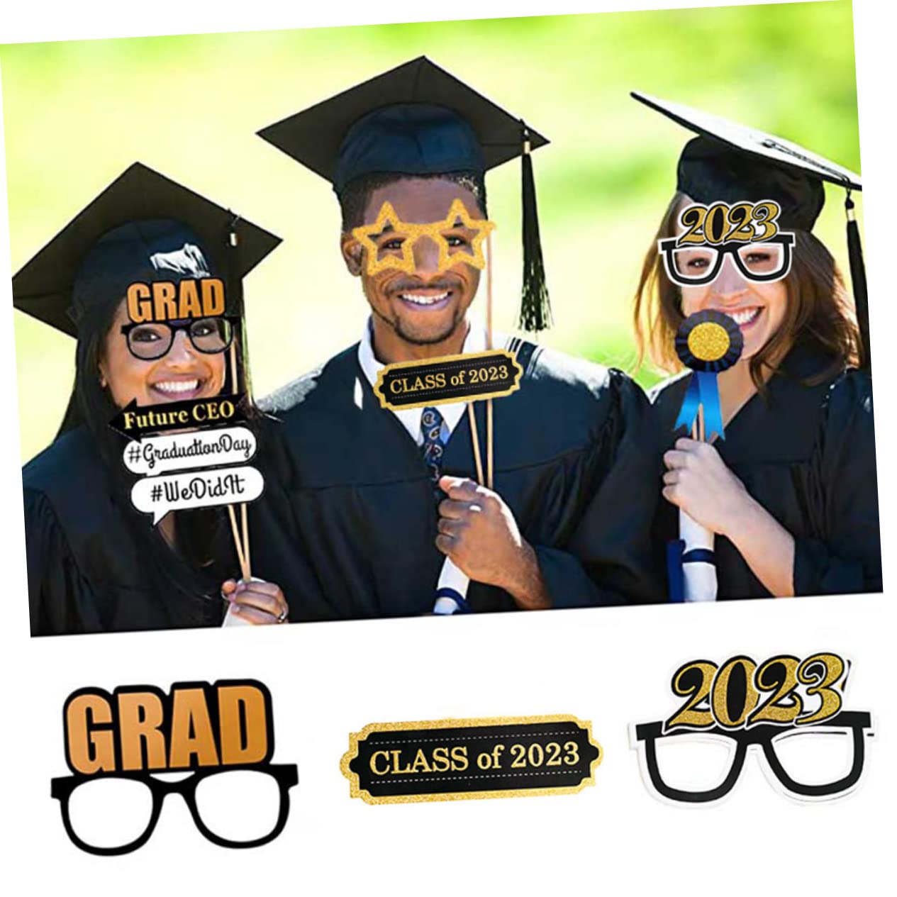 3 Set Accessori Per Photo Booth Per Laurea Decorazioni Festive Per Feste Laurea Props Divertenti Per Foto E Celebrazioni 28 Pezzi*3