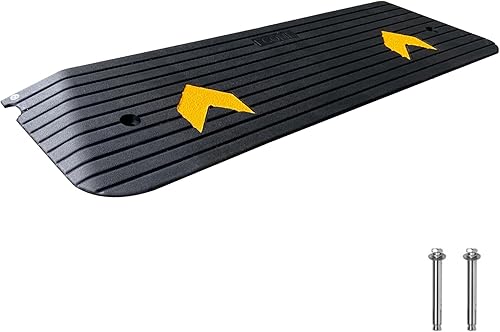 Rampa de umbral de goma, rampa para silla de ruedas de 1.5 pulgadas, rampa de goma reciclada, capacidad de carga de 44092 libras, rampa de goma