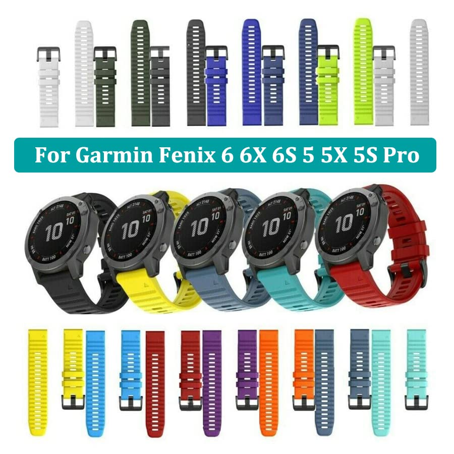 Correa de 22mm para Garmin Fenix 6 Pro pulsera de silicona compatible con Forerunner 935 Agate 2