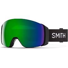 Smith Optics 4D MAG Snow Goggles Black, ChromaPop Sun Green Mirror