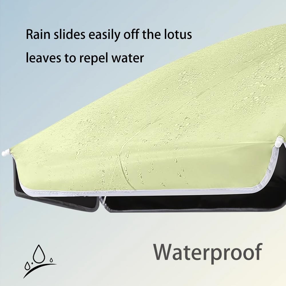 Ombrellone portatile piccolo per esterni, rotondo, da spiaggia, giardino, tavolo, senza base, 6/7,2/7,8/8,5 piedi (verde, 2,4 m/7,8 piedi)
