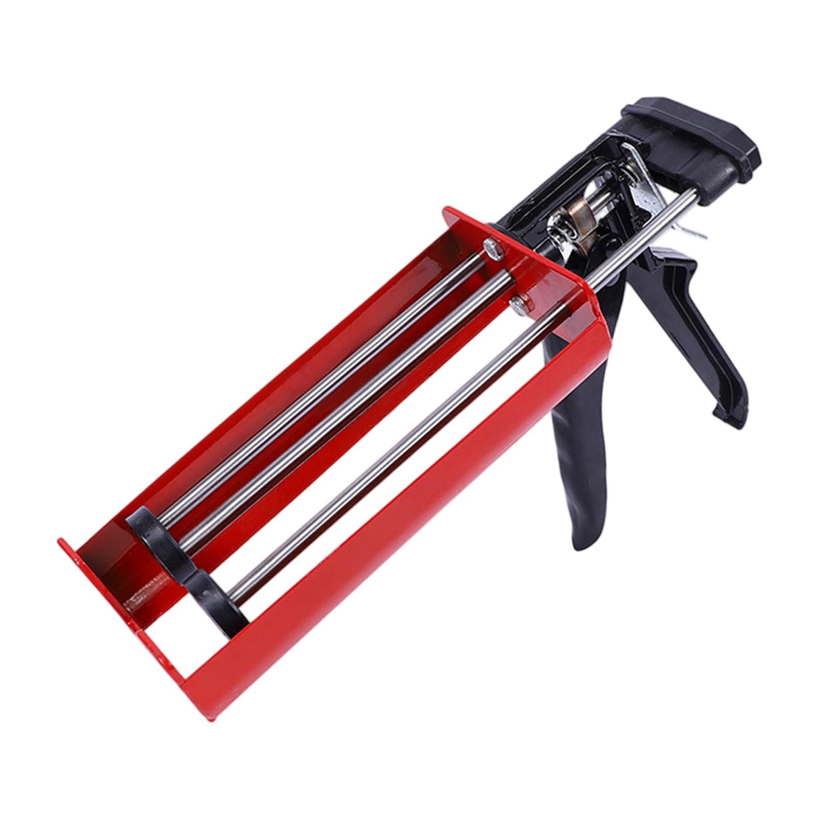 Pistola a doppia cartuccia, pistola applicatore manuale per fughe, pressa per cartucce, 2 K fino a 400 ml, applicatore per colla bicomponente, rapporto di miscelazione per sigillanti epossidici (rosso