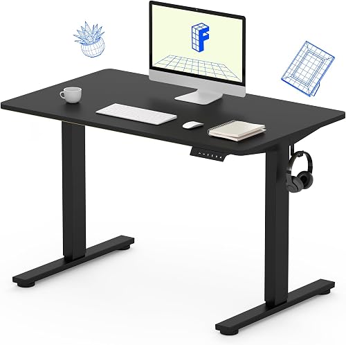 FLEXISPOT EN1 Electric Standing Desk 40x24 - One-Piece Desktop, 4 Memory Presets, Quiet Motor