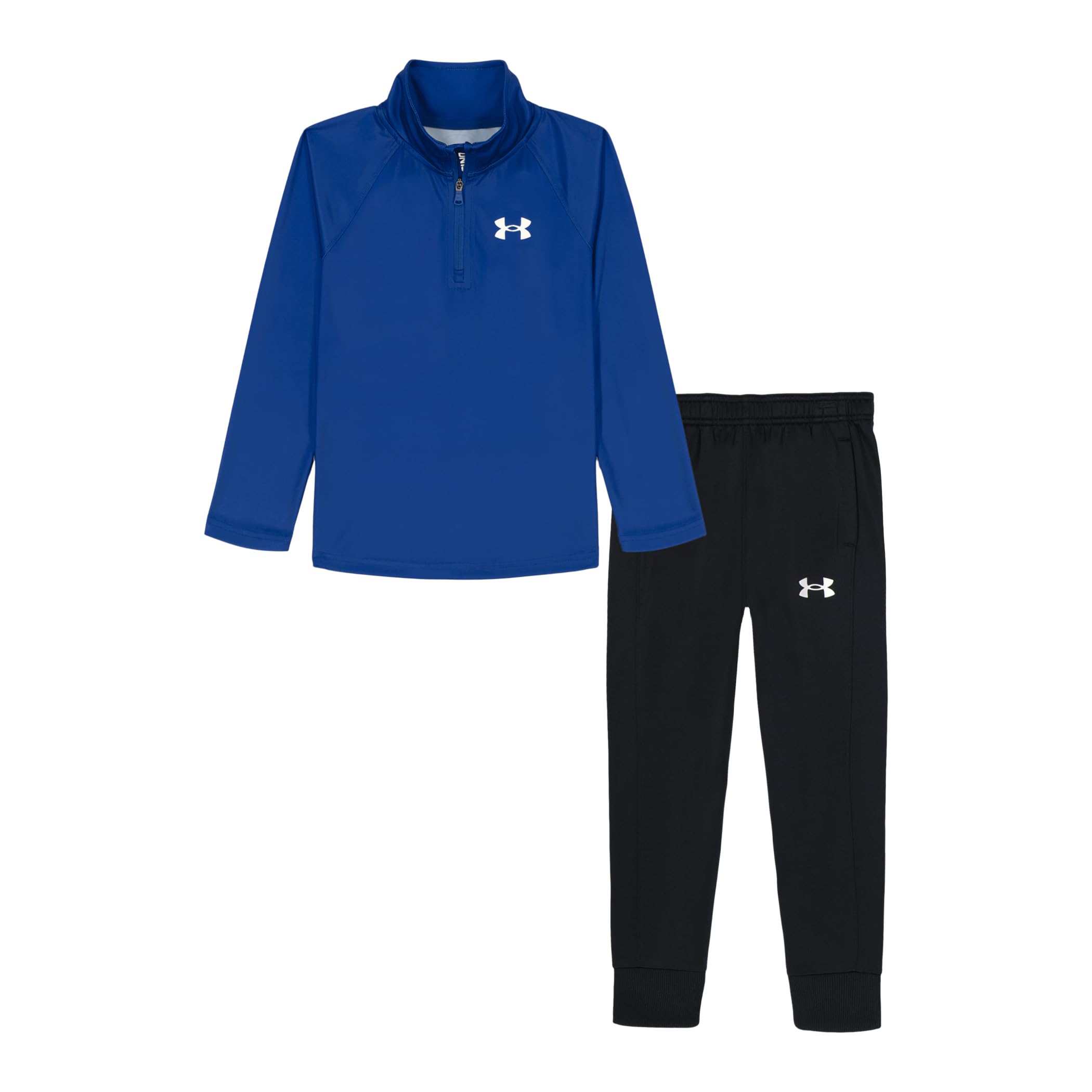Under Armour Boys' Quarter Zip Pullover Top and Pants Set, Lightweight &amp; Relaxed Fit