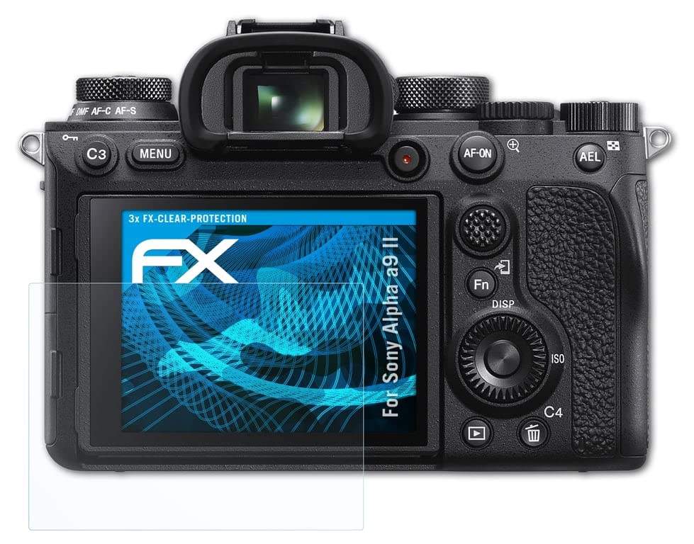 atFoliX Screen Protection Film compatible with Sony Alpha a9 II Screen Protector, ultra-clear FX Protective Film (3X)