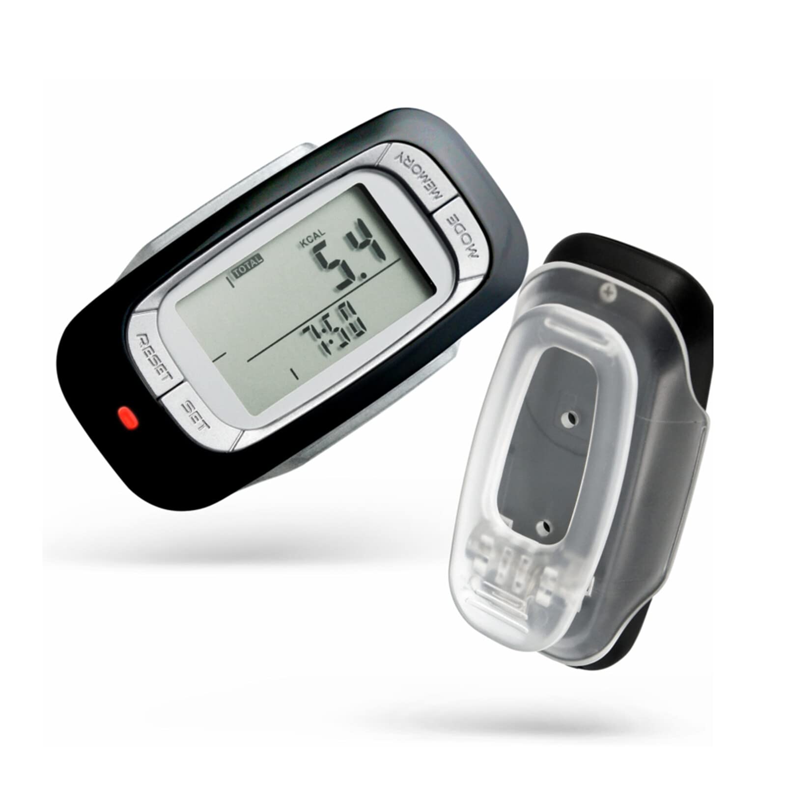 Petit Podomètre Numérique Précis Avec Clip Et Lanière – Compteur De Pas Facile, Capteur 3D, Grand écran LCD – Pour Hommes, Femmes, Enfants Et Seniors
