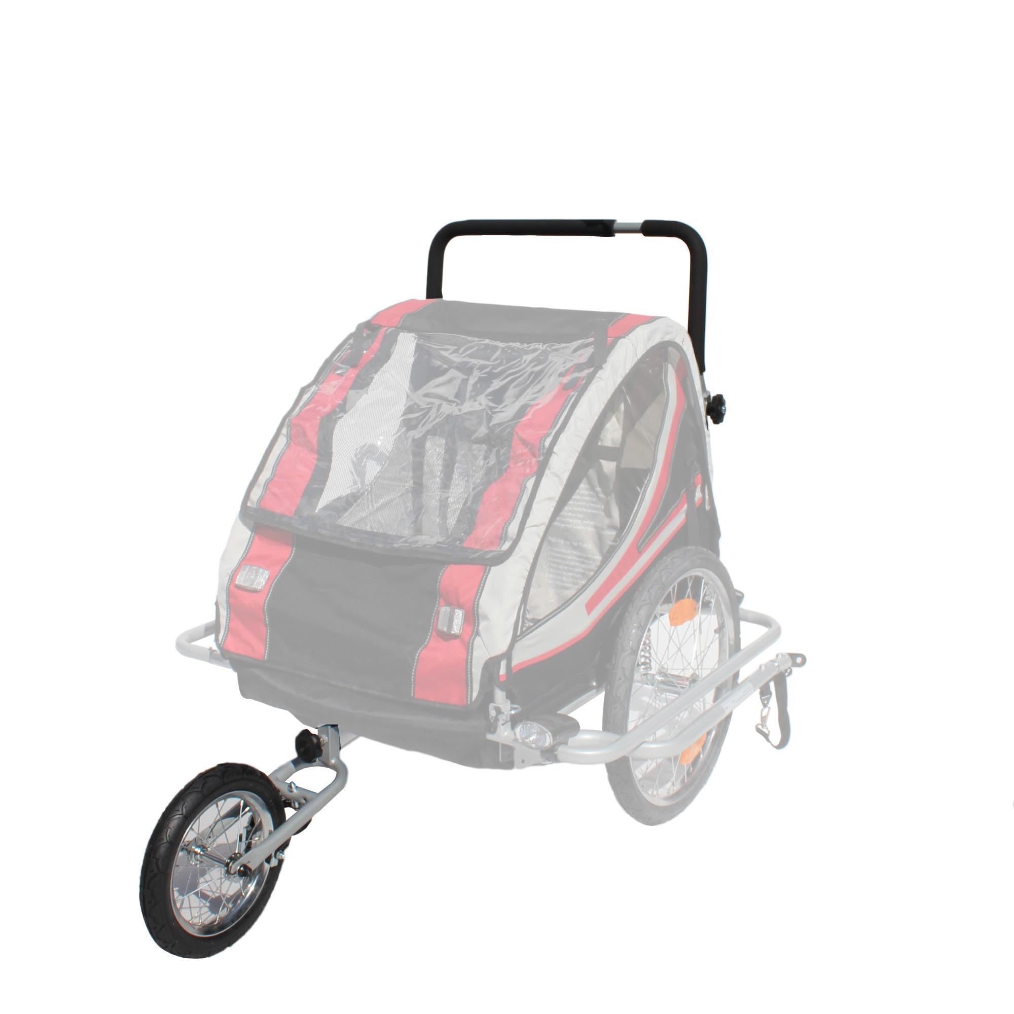 Red Loon Jogger Erweiterung Jogger Umbausatz für Fahrradanhänger - Jogger Kit mit Joggerrad Schiebegriff Bremse für Fahrrad Kinderanhänger - Bremsenset vorne + hinten V-Brake