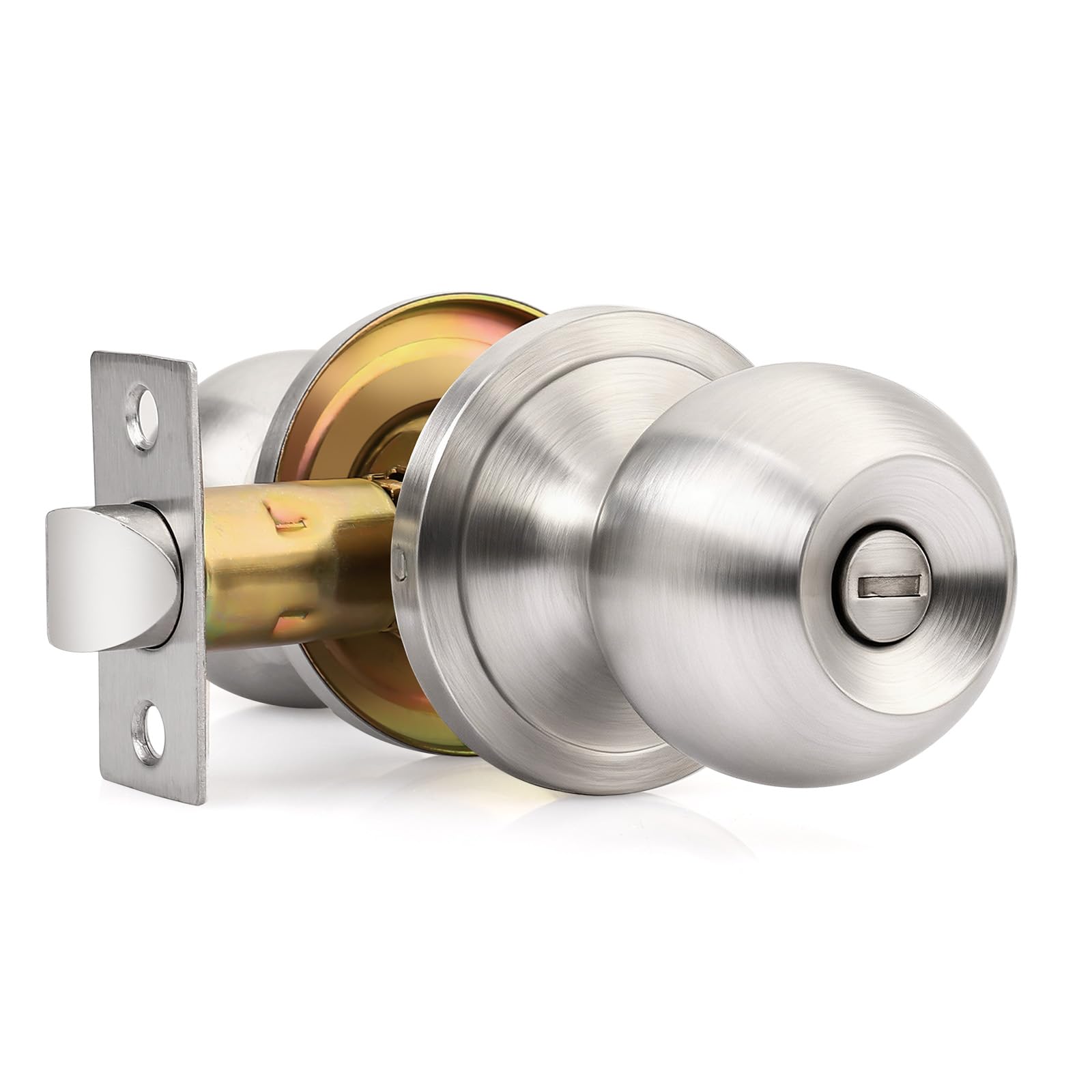Matte Black Keyed Entry Door Knobs - 2 Pack -31