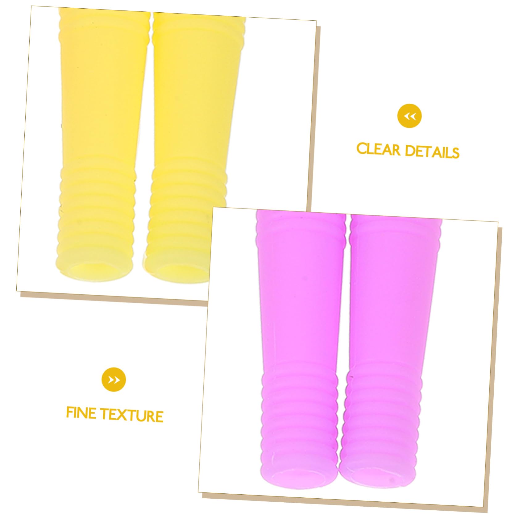 FOMIYES 6pairs Cuticle Scissor Handle Covers Slip Manicure Tool Sleeves for Nail Cutters Random Color