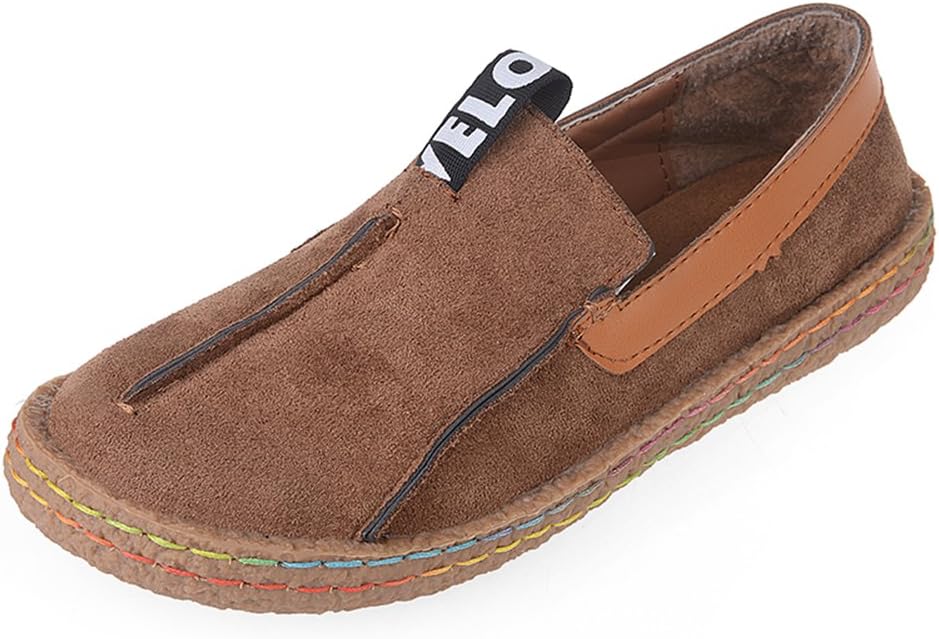 Zarae Women's Suede Penny Loafer Shoes Running Slip-on Walking Flat