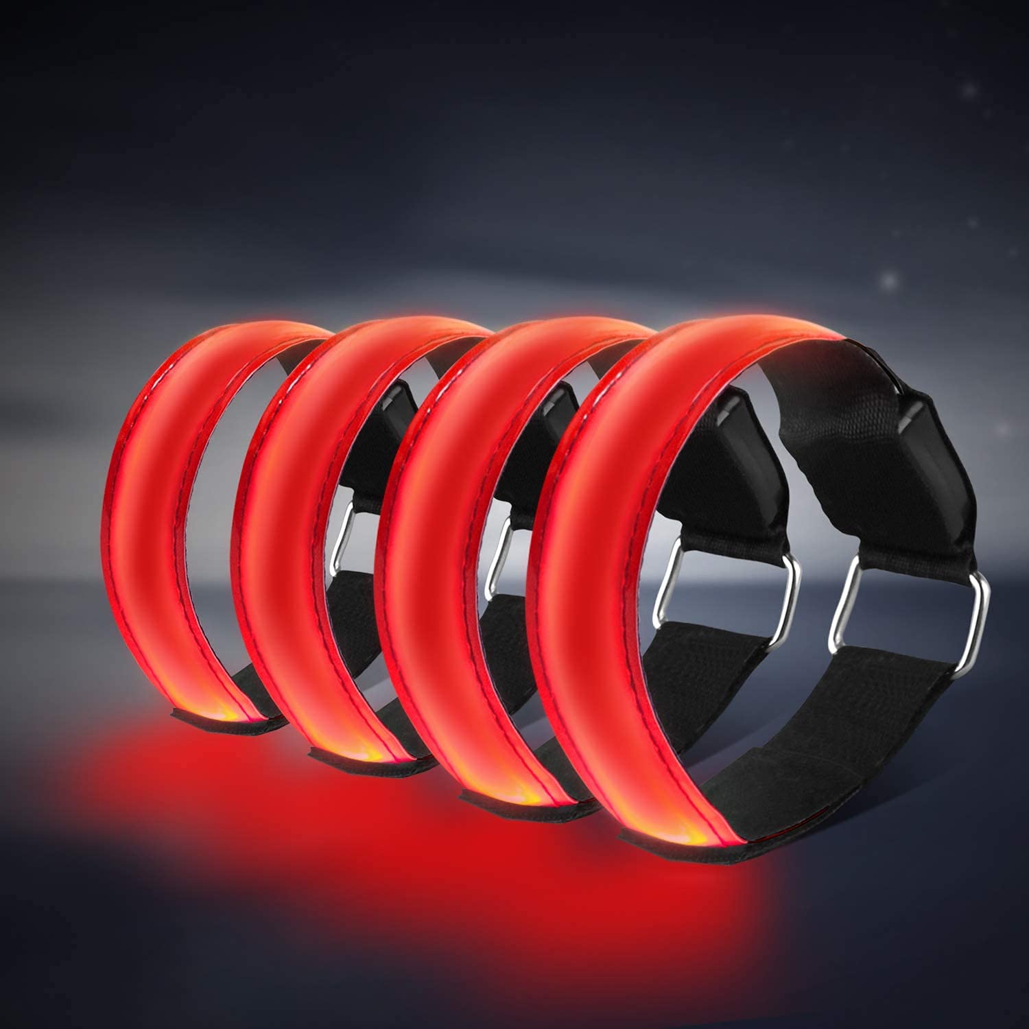 Brazalete LED para deportes nocturnos en bicicleta con luces de seguridad