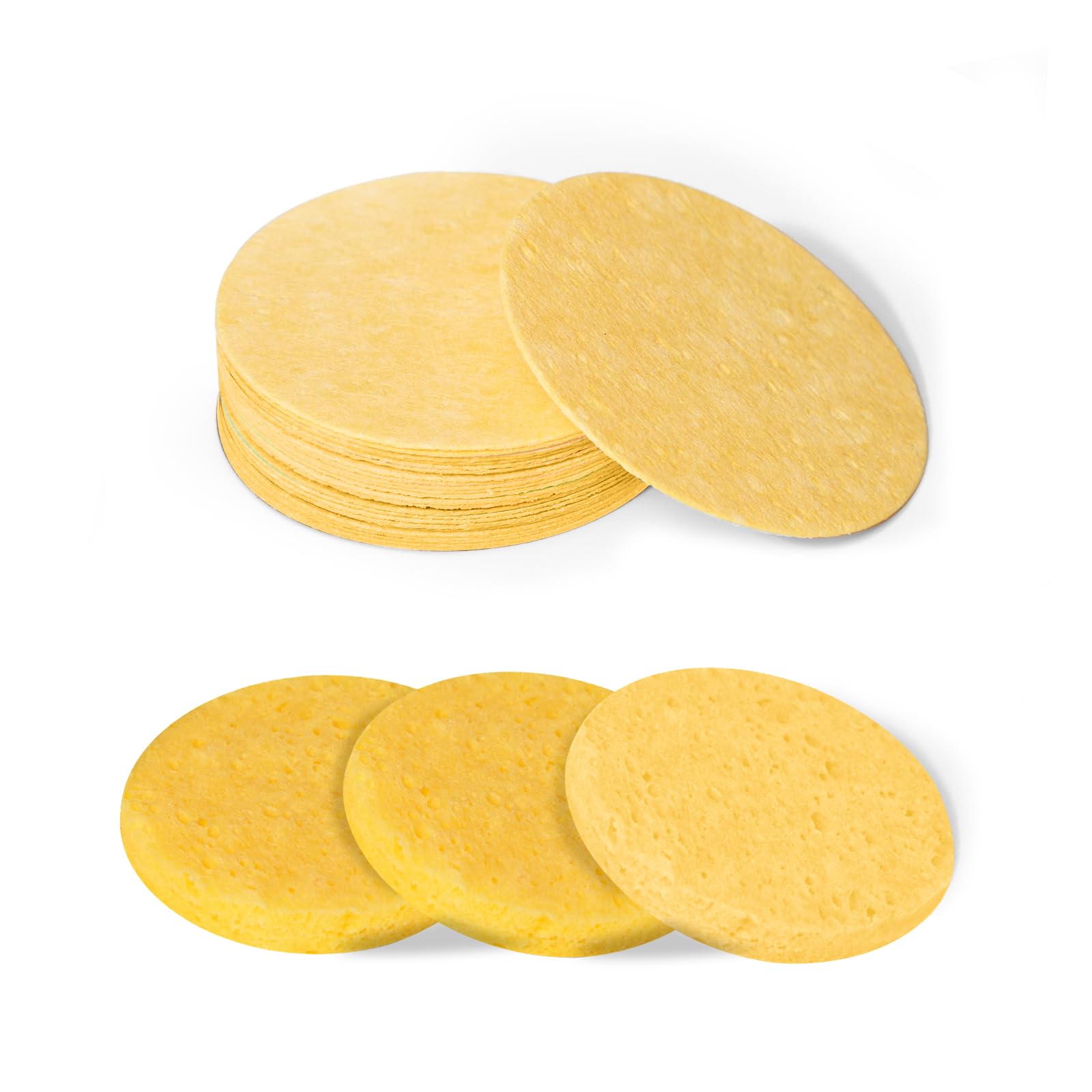 Forsisco Facial Sponges for Washing Face Makeup Removal & Reusable 100% Natural Wood Pulp for Soft Cleansing & Gentle