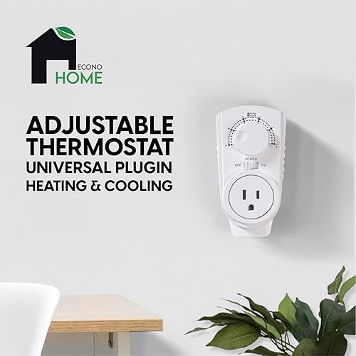 Miniatura 2 de EconoHome Termostato ajustable  Termostato universal de calefacción y refrigeración  Compatible con la mayoría de calentadores de espacio de montaje