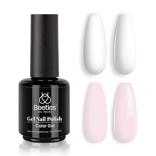 beetles Gel Polish 15ml Barely Pink Nails Gel, 15ml White