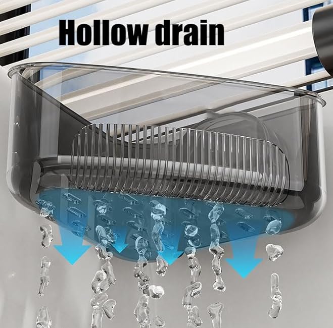 Suction Cup Sink Corner Rack, Plastic Sink Storage Rack Holder, Triangular Sinks Basket, Food Waste Catcher for Sink with Fine Mesh Drain Hole, for Kitchen and Bathroom,All