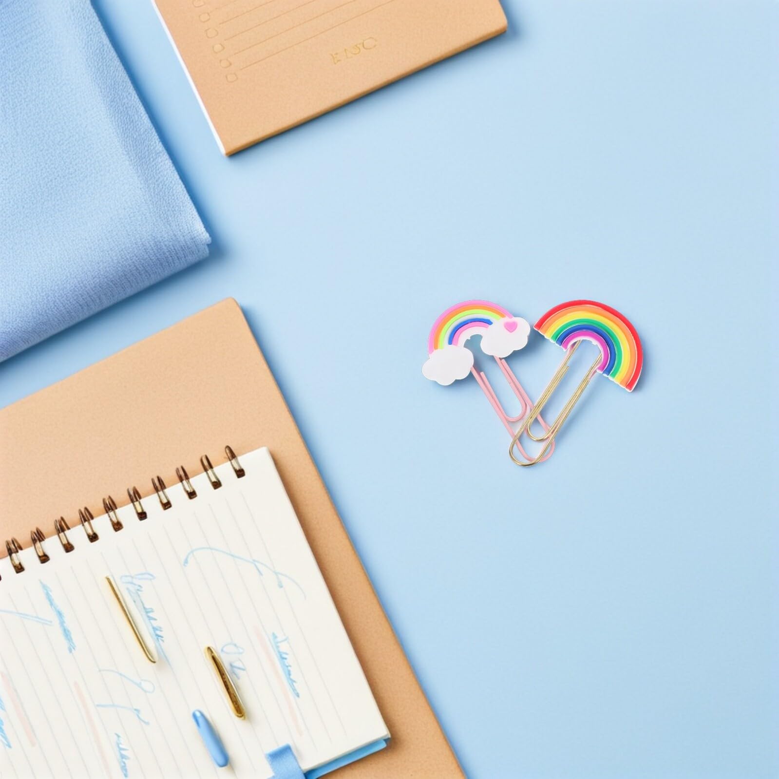 OSALADI 4 Sätze Farbige Büroklammern Niedliche Rainbow Clips Für Dokumente Lesezeichen Und Bastelprojekte Vielseitige Büroklammern Für Zuhause Schule Und Büro 20 Stück * 4