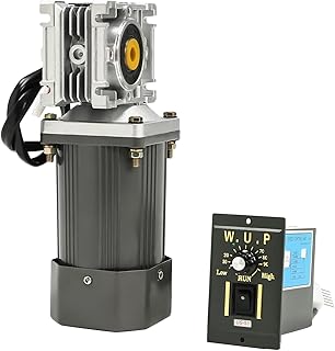 Gear Reduction Motor, 120W 25uF Variable Speed Motor Worm Geared Motor with Speed Controller, 30K Reduction Ratio, Worm Gear Reduction Electric Motor for Packaging, Printing Industry 20NM 110V