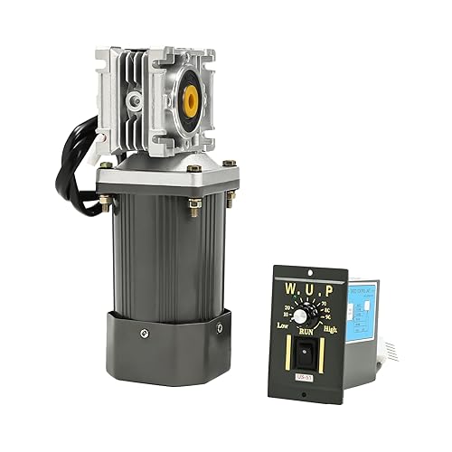 Miniatura 140 de Motor reductor de engranajes variable ajustable de 250W 10K AC110V 135RPM con controlador de velocidad para la industria