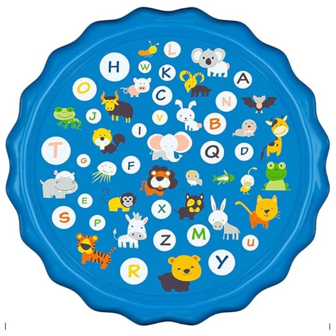 Digital shoppy Kids Splash Play Mat, 100 Marine Animals Water Sprinkler Pad, Outdoor Summer Fun