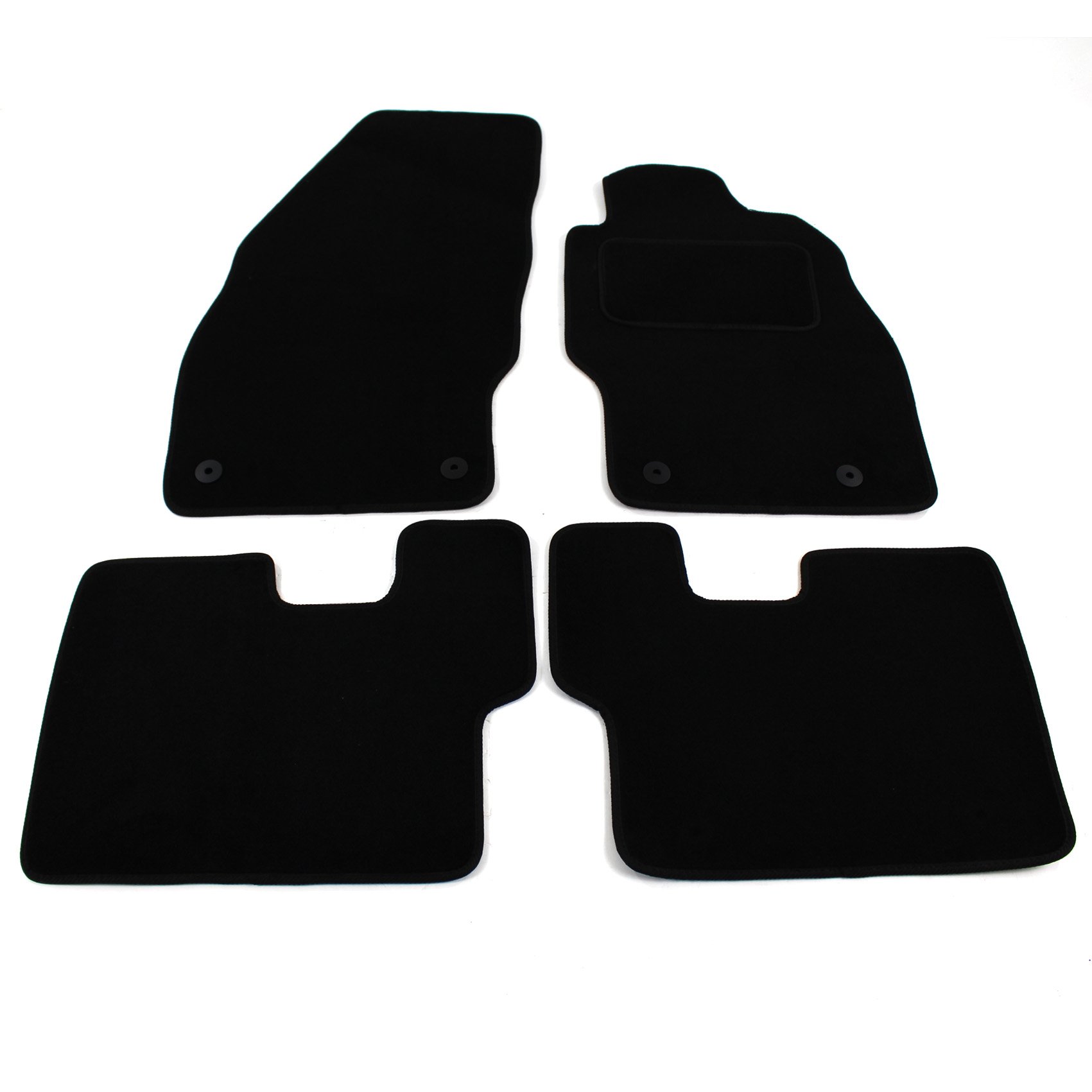 Easimat Custom Fit Carpet Car Mats for Vauxhall Corsa 2007 Onwards, Black, 4-Piece Set