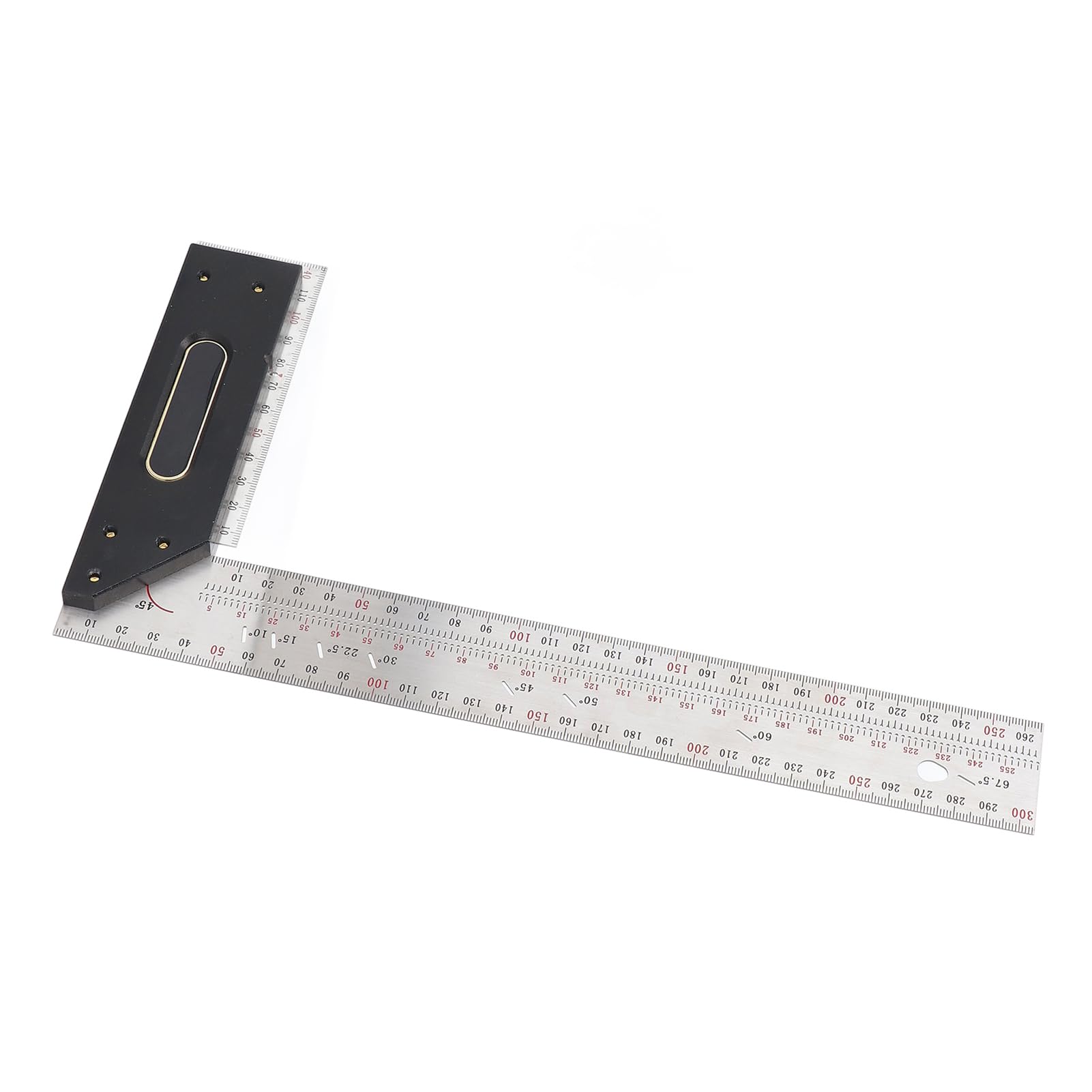 Righello per Misure L, Righello per Carpentiere Quadrato Ad Alta Precisione in Acciaio Inossidabile con Scala Incisa, per Artigianato Lavorazione del Legno Fai da Te (300 mm)