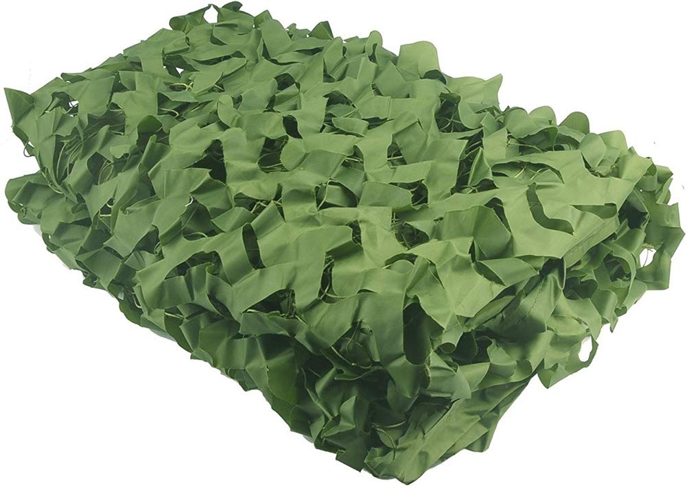Oudini Green Camouflanet, Camo Net Shelter For Garden Military Hunting Woodland Army Camping Sun Shelter Tente Net/Green/2X3m(6.6X10ft)