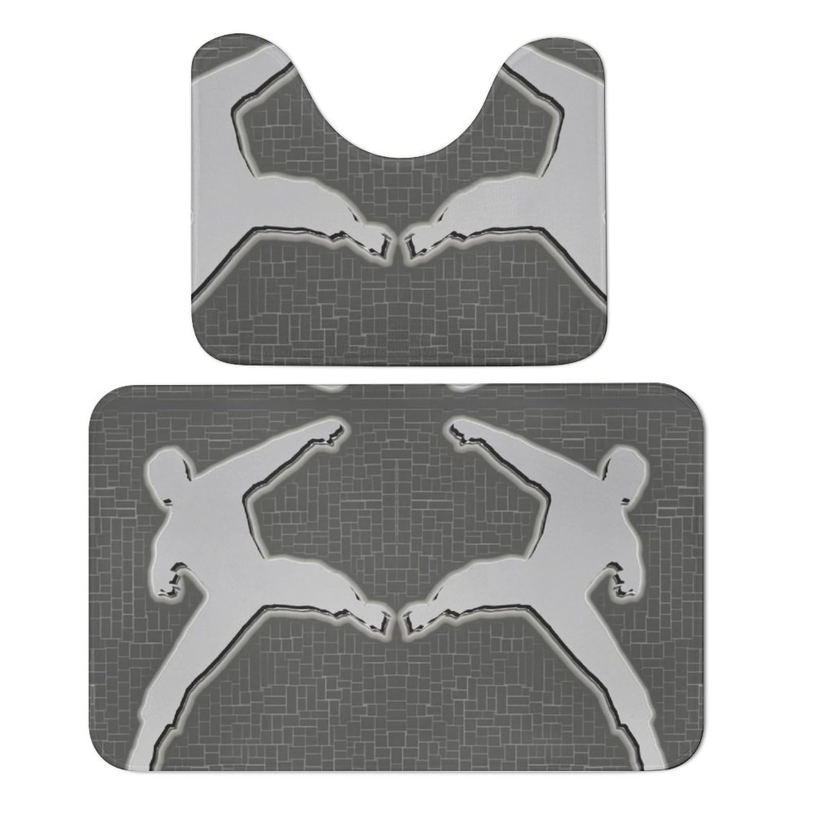 Tapis de bain de luxe antidérapant pour éviter les glissades lot de 2 velours