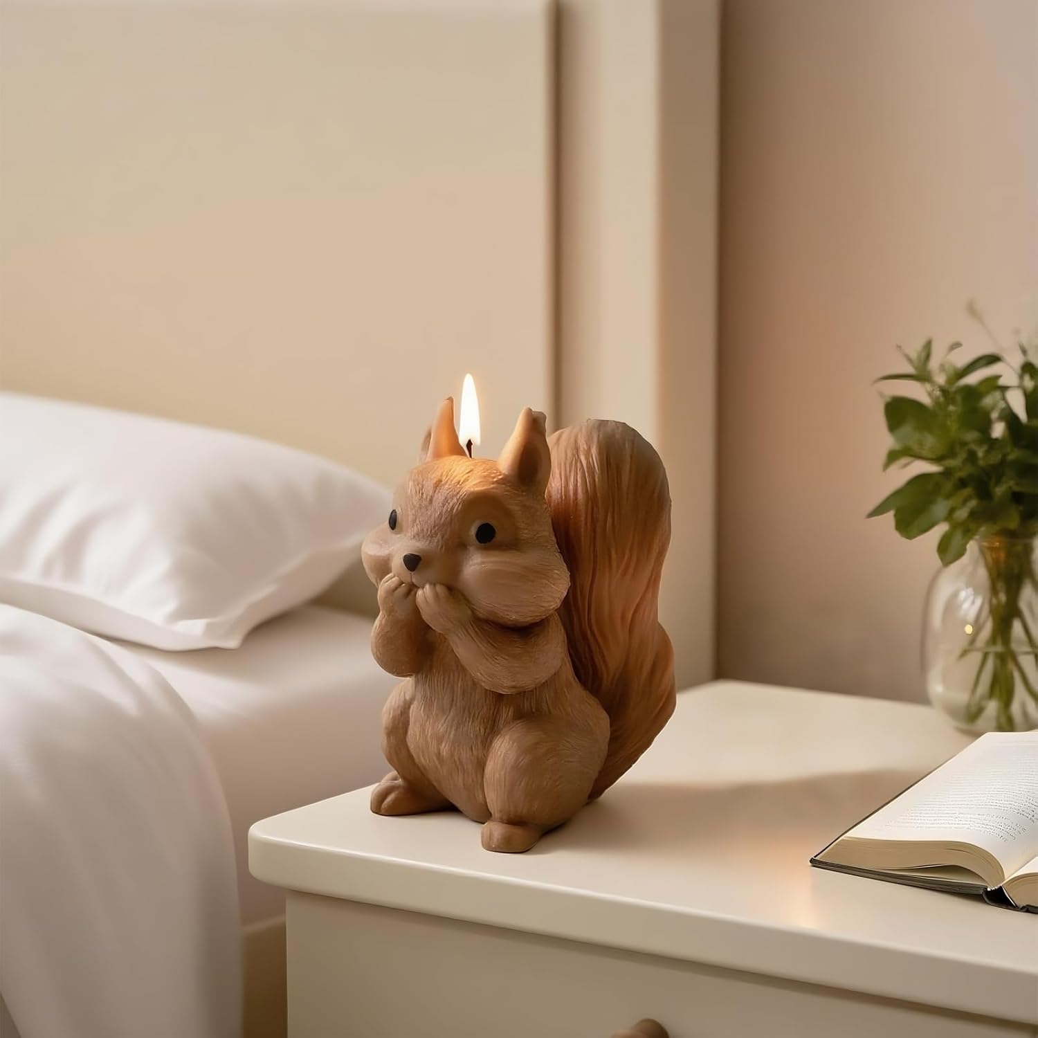 3 Pcs Squirrel Candle Molds, Cute Animal Silicone Mold for Candles Making Aromatherapy Candles Wax, Epoxy Resin Casting Plaster Art Craft, Handmade DIY Craft & Home Decor
