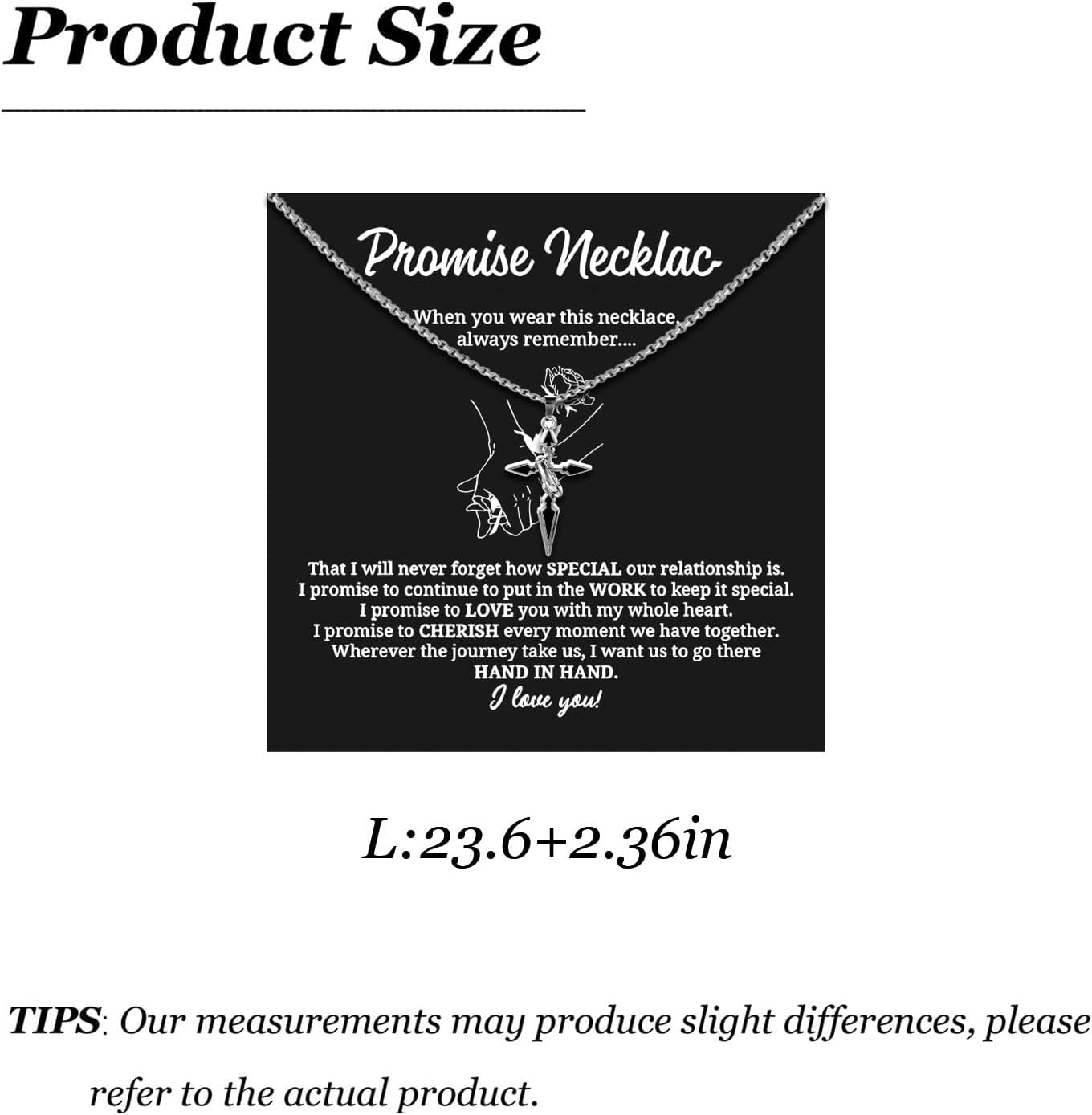 72ore Gifts for Boyfriend Necklace Silver Cross Promise Necklace for Men Cross Pendant Mens Silver Chain Meaningful Birthday Gifts for Him Boyfriend - Image 6