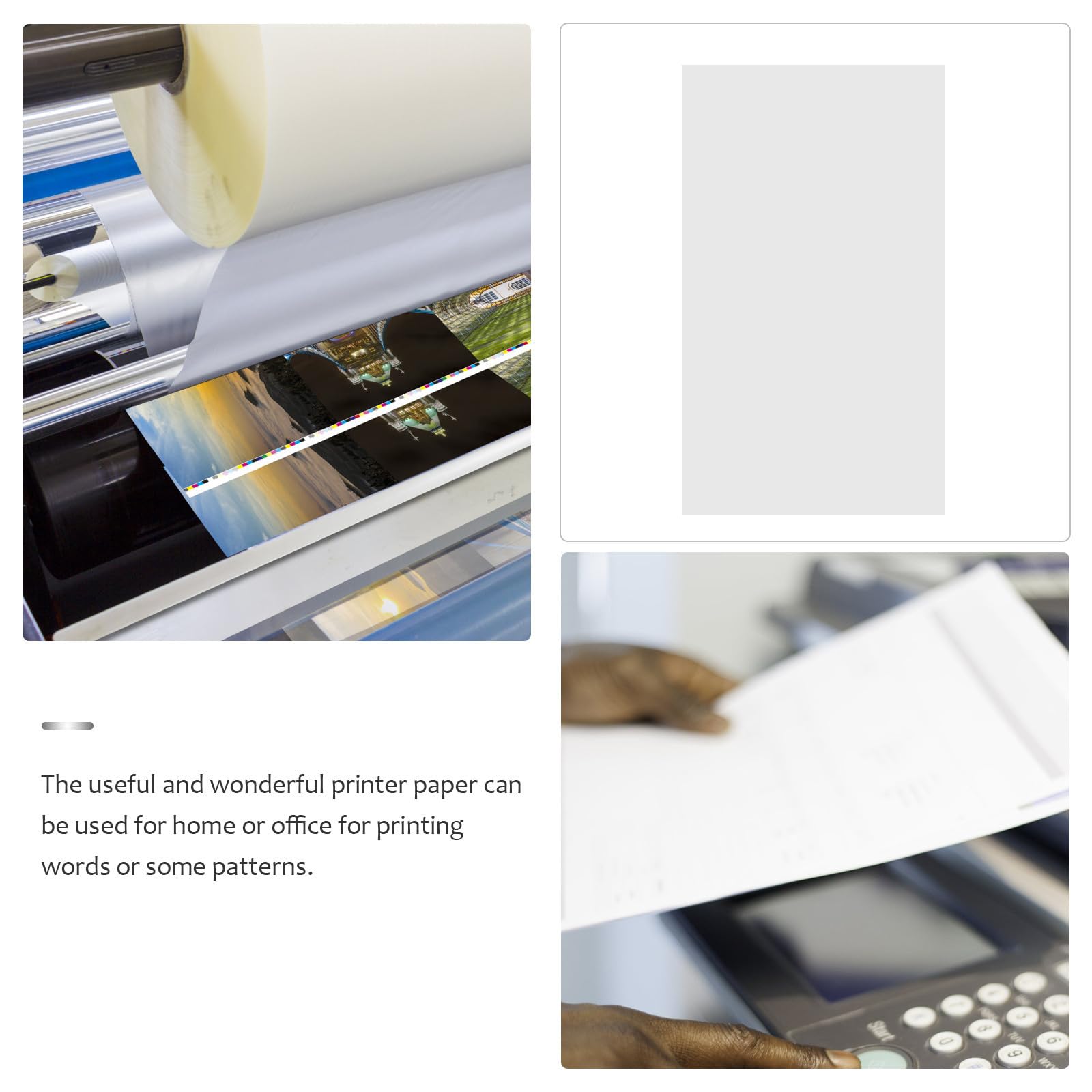 SHERCHPRY 500 Blatt Weißes Dickes Druckerpapier aus Papier Reißfest und Faltenfrei für Multifunktionsdrucker im Büro und Zuhause