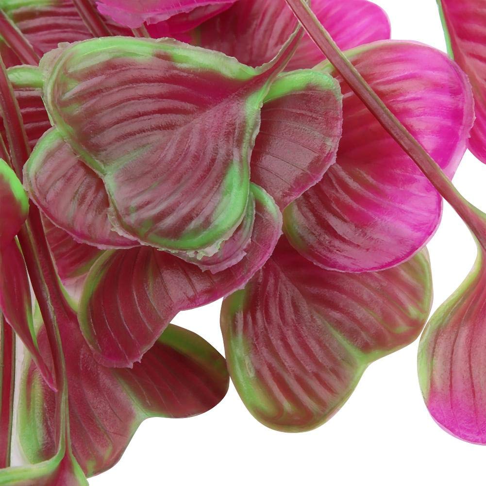 Kunstmatige aquariumwaterplanten, levensechte plastic planten, grasornament, aquarium, kunstmatige onderwaterplanten, aquariumdecoratie en accessoires (roze