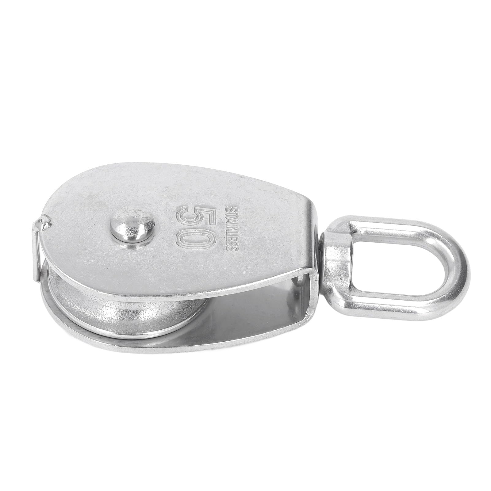 Juego de 3 poleas de acero inoxidable, capacidad de 400 kg, poleas de cuerda suave giratorias de 360° para elevación y remolque de cubierta de barco, rodillo de bloque duradero y resistente