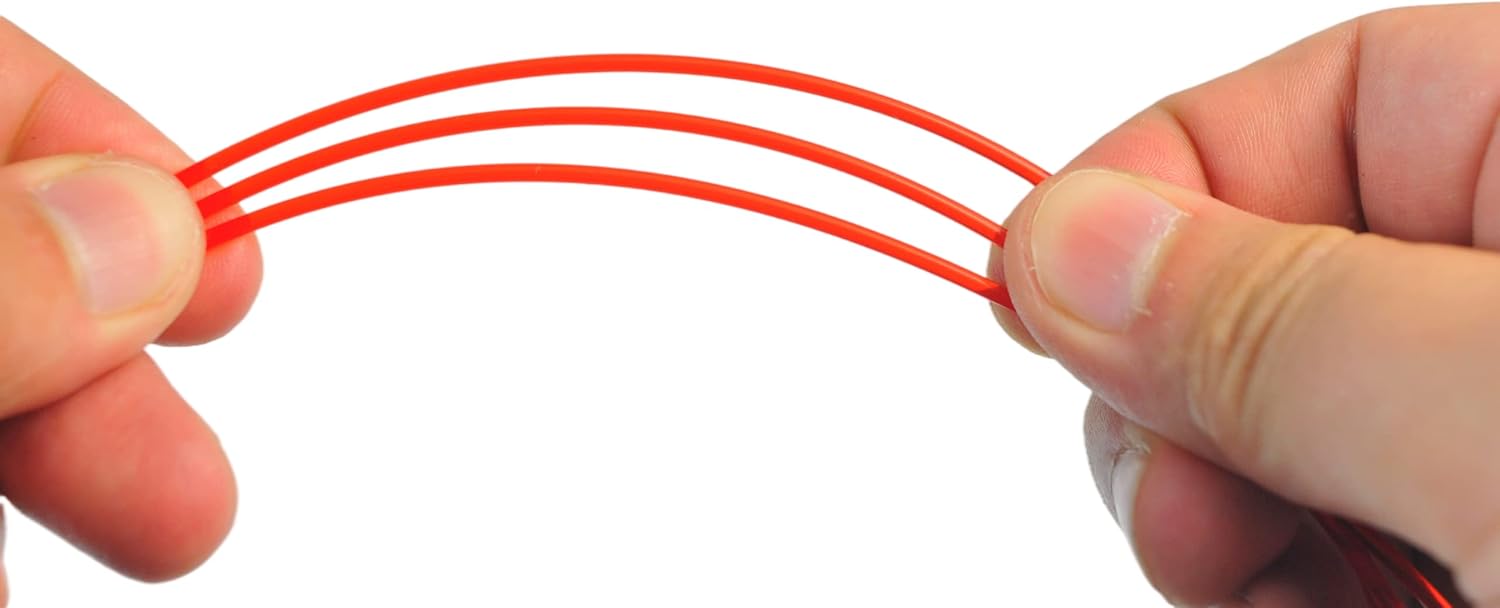 RANKI PETG Filament 1.75mm 3D Printer Filament, Dimensional Accuracy +/- 0.03 mm, 1kg Spool (Transparent red)