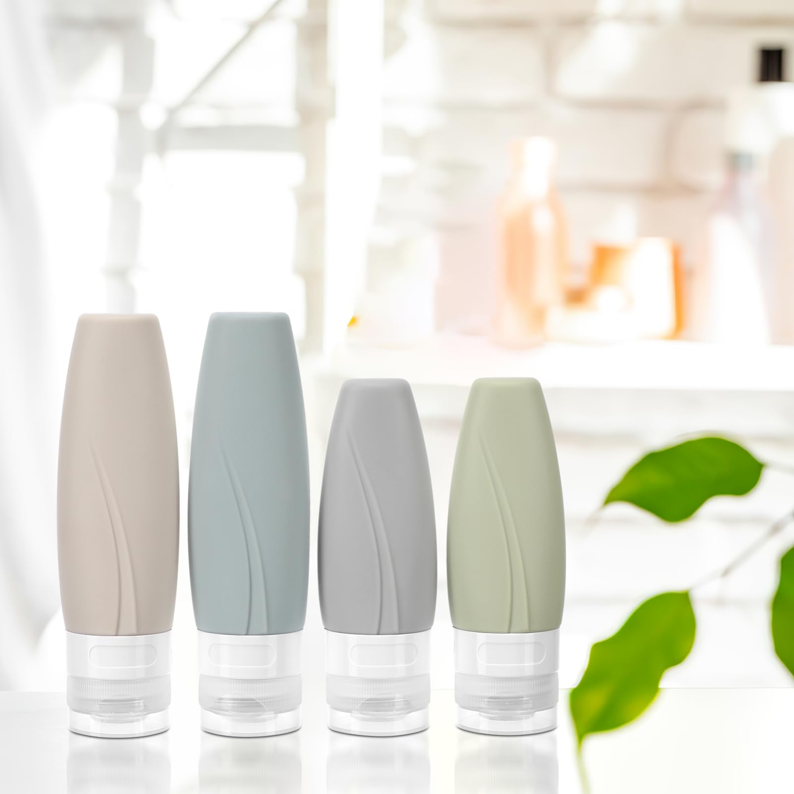 FOMIYES 5 Set Di Flaconi Da Viaggio in Silicone Per Articoli Da Toeletta Dispenser Per Shampoo E Ricaricabili Contenitori Portatili A Prova Di Perdite Formato Da Viaggio