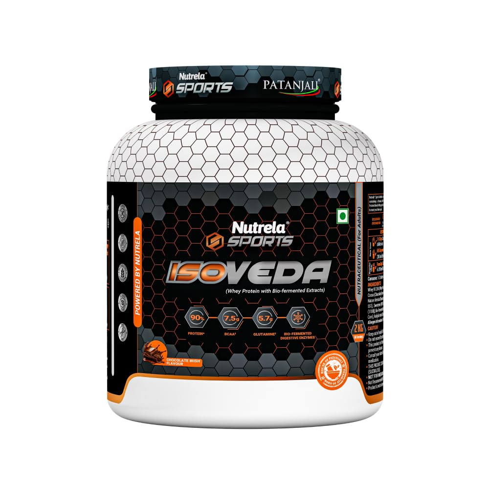 NUTRELA Sports By Patanjali Whey Protein Isolate Powder Malai Kulfi 2kg | 27g Protein Per Scoop, 33 Serving, Fast Absorbing & Easy to Digest, Helps in Muscle Recovery, Vegetarian — Amazon image 11