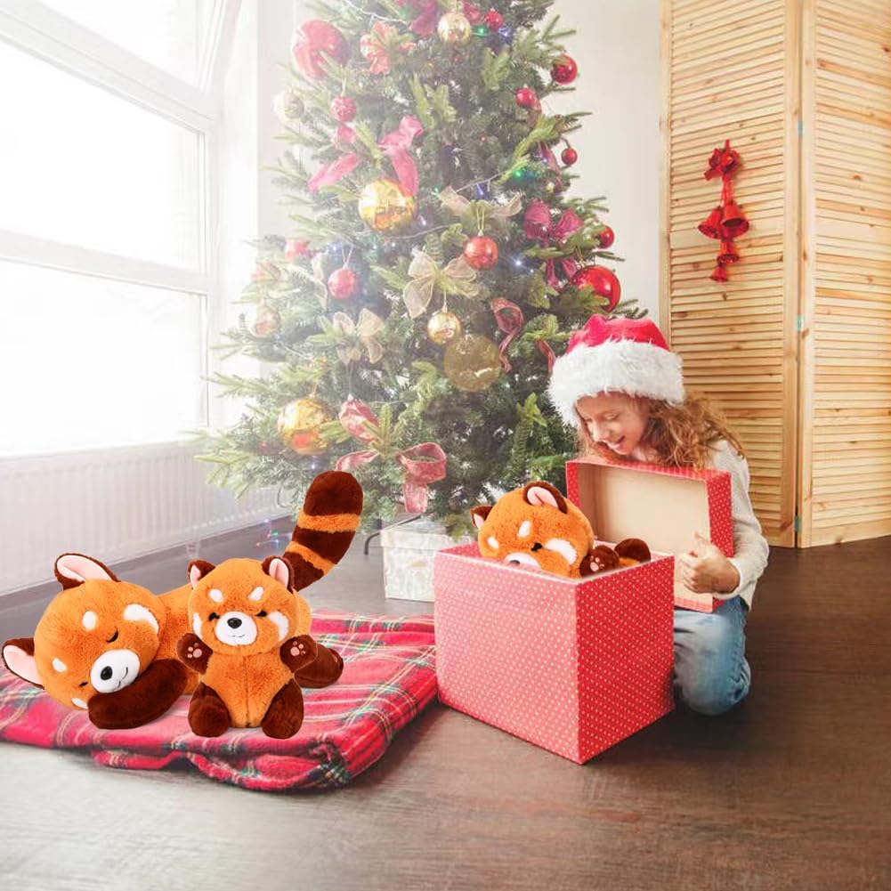 Riuhot Big Red Panda Stuffed Animal Pillow Cute Plush Toy Plushie Christmas Birthday Valentine's Day Gift for Girlfriend Kids Birthday 19.7" Red Panda Pillow