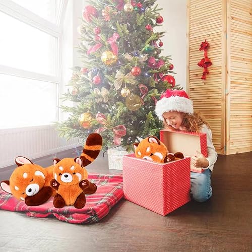 Vista 17 de Peluche de panda rojo, lindo panda rojo, peluche de panda, regalo de Navidad, cumpleaños, día de San Valentín, regalo para novia, cumpleaños, Panda