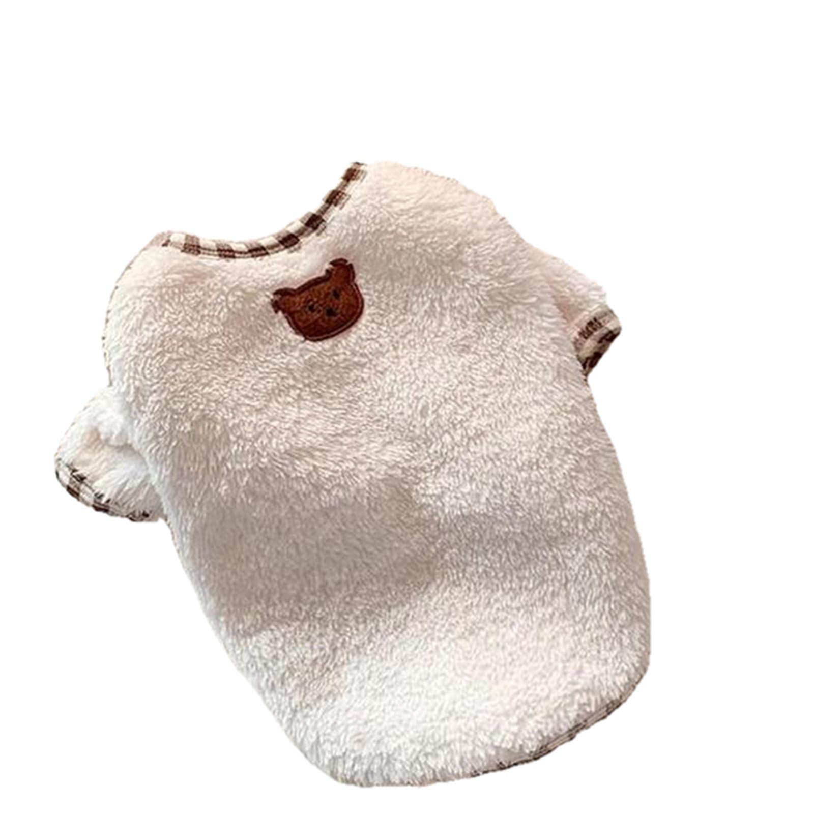 Manteau de chien d'hiver élégant blanc XL vêtement polaire chat