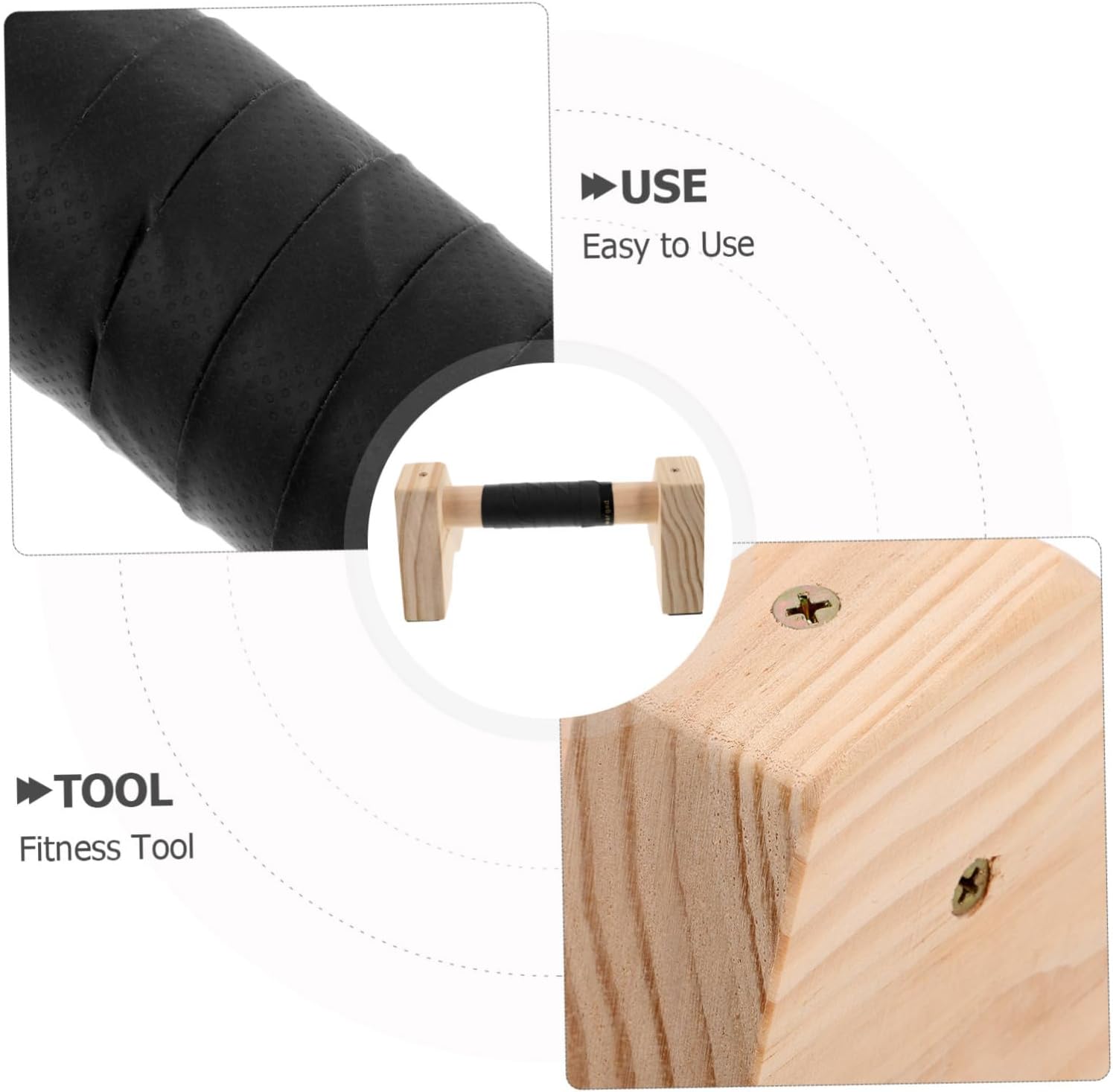 2pcs Wooden Parallettes Bars for Push-ups and Sturdy Wood Stands for Men and Women Versatile Exercise Equipment for Strength Training and Calisthenics