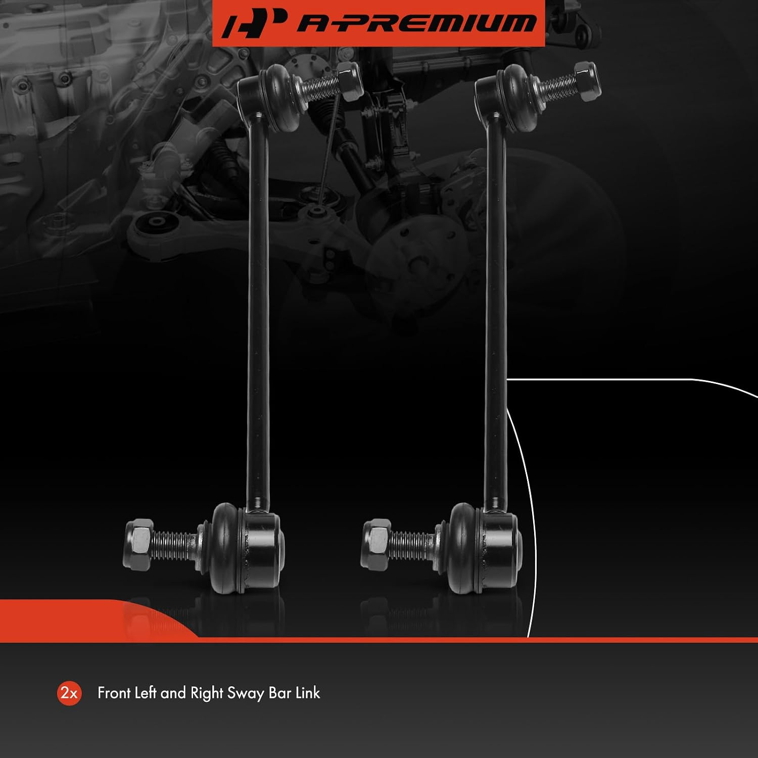 A-Premium 2 x Front Sway Bar Links Stabilizer Bar Links, Compatible with Chevrolet Equinox 2008-2017, Captiva Sport 2012-2015 & GMC Terrain 2010-2017 & Pontiac Torrent 2008-2009 & Saturn Vue 2008-2010