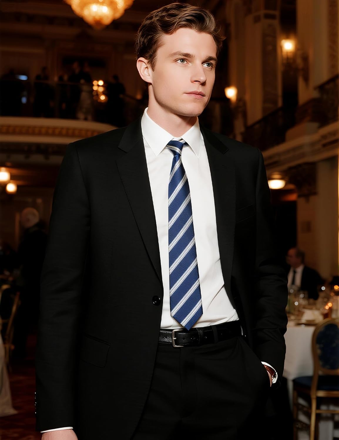 A&J DESIGN Mens One Button Suit Jacket with Lapel Boutonniere Hole Slim Fit Casual Business Sport Coats and Blazers