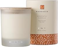 Vista 10 de Zents Vela perfumada de cera de soja (Anjou - Armoise & Jasmine), tarro grande de una sola mecha, acento edificante para decoración del hogar, 8.5