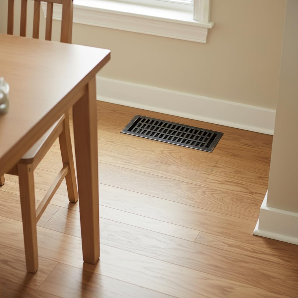 Empire Register Co, Vent Cover - 4x12 inch, Modern Contemporary Design, Oil Rubbed Bronze Finish, Heavy Duty Floor Vent Covers, Metal Damper Attached Vent Covers for Home Floor only image 5