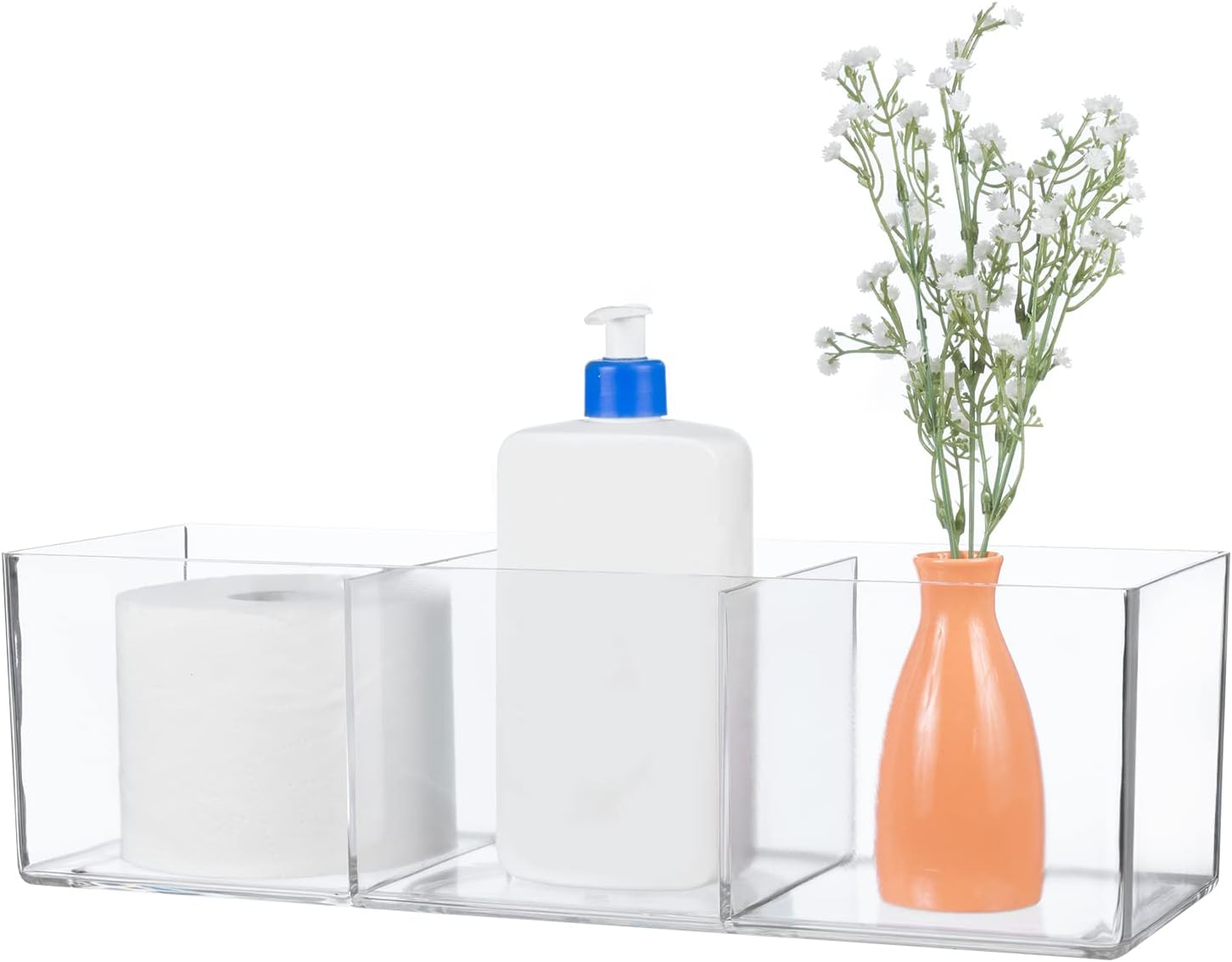 Royal Imports Toilet Paper Plastic Box, Kitchen Countertop Acrylic Box for Utensils, Makeup Brush Holder, Art Supplies Organizer, Bathroom Accessories Decor Tank Top Tissue Container for Home Office