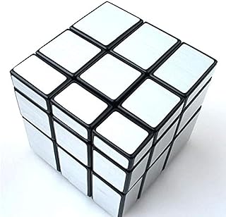 6 Axis Mirror Rubik Cube with Instructions (Silver, 3x3)
